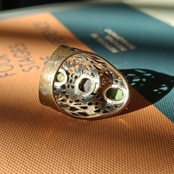 Turquoise and Blue Stone Sterling Silver Ring 6.75 - Picture 4 of 8